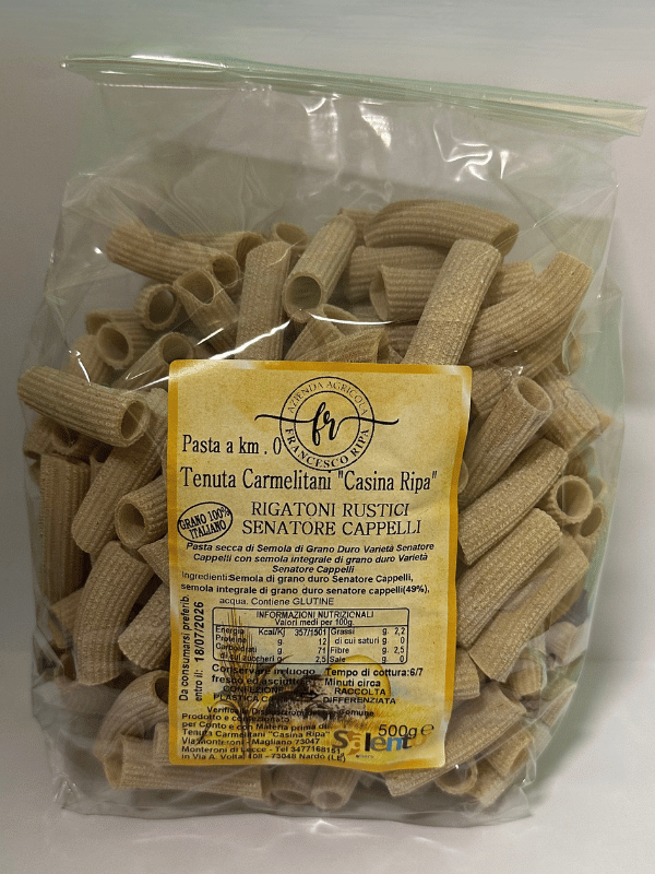 rigatoni di grano duro rimacinata