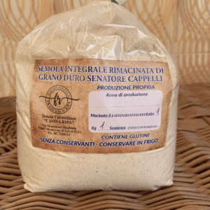 Semola integrale rimacinata di grano duro Senatore Cappelli 1 Kg